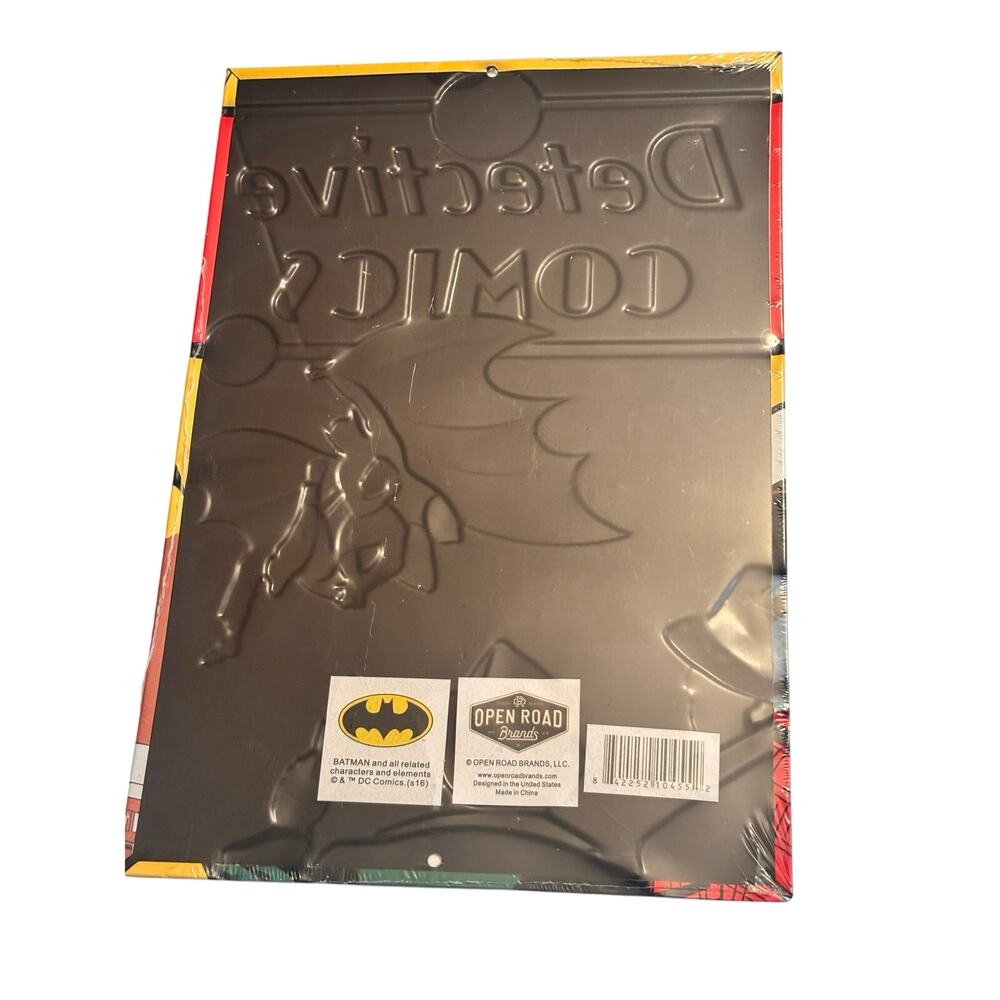 Metal Tin wall hanging sign Detective Comics Batman Edition #1 1938 11x8 inch - Picture 2 of 3